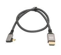 Shanrya Cable de Interfaz Multimedia 4K HD, Cable Adaptador de Interfaz Multimedia HD Plug and Play para Pantalla de TV (Codo Derecho 0.5M)