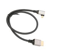 Shanrya Cable de Interfaz Multimedia 4K HD, Cable Adaptador de Interfaz Multimedia HD Plug and Play para Pantalla de TV (Codo Izquierdo 0.5M)