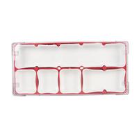 Shanrya Caja de Almacenamiento de Piezas de Reloj, Contenedor de Piezas de Reloj, Revestimiento de Goma Apilable Ampliamente Utilizado para Almacenamiento (Rojo)