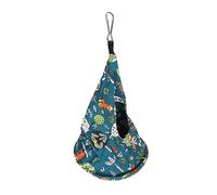 Shanrya Cama Escondite para Pájaros, Tienda Colgante para Loros, Algodón Azul Fácil de Limpiar con Ganchos para Periquitos y Agapornis (15 * 22CM)