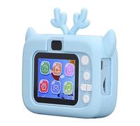 Shanrya Cámara Digital para Niños, Cámara de Video de 20MP Protección Ocular Enfoque Automático Funda de Silicona HD 1080P Video 4 Efectos de Filtro para Juego de Fotografía (Azul Blanco)