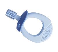 Shanrya Cepillo de Dientes de Silicona para Bebés, Cepillo de Dientes de Entrenamiento Infantil Desmontable para Uso Diario(Azul)