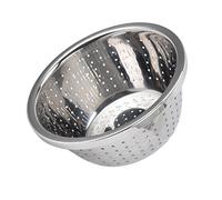 Shanrya Colador de cocina para pasta de acero inoxidable, colador de pasta con cuenco, cesta para lavar frutas, fácil de limpiar, resistente a caídas, colador multifuncional de acero inoxidable de 18