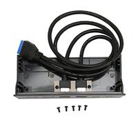 Shanrya Concentrador de Panel Frontal USB, Unidad óptica Fácil Instalación 5 Gbps Panel Frontal de Alta Velocidad de 5,25 Pulgadas para Caja de Computadora
