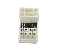 Shanrya Conector GPU PCIe, Conector de Dirección GPU de Carcasa ABS de 8 Pines Plug and Play Blanco para Tarjeta Gráfica (PH38BW)