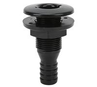 Shanrya Conector pasante para casco, robusto drenaje de agua para barcos, resistente a los golpes, de 3/4 pulgadas, de plástico ABS para la (negro)