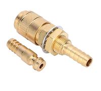 Shanrya Conector Rápido de Manguera, Conector Rápido Adaptador Refrigerado por Agua de Latón de 8 Mm para Soplete de Soldador MIG TIG(Amarillo)