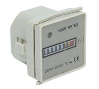 Shanrya Contador de Horas, Contador de Horas Mecánico Portátil 0-99999.99H Cableado Simple con Indicador para Generadores para Compresores