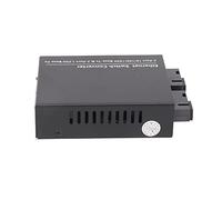 Shanrya Convertidor de Conmutador Ethernet, 1,25 Gbps Convertidor de Medios ópticos Plug and Play de Negociación Automática Puerto RJ45 Indicador LED de Computadora (Enchufe de la UE)