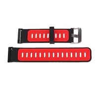 Shanrya Correa de Reloj de Silicona, Correa de Reloj de Hebilla de Metal de Estilo Deportivo de Repuesto Flexible para Viajes (Negro y rojo)