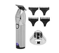 Shanrya Cortacésped para el cabello, hoja de acero inoxidable recargable de torsión fuerte, kit de aseo de pelo USB profesional para hombres para peluquería