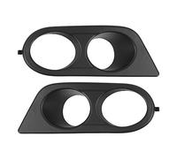 Shanrya Cubierta de Luz, Cubierta de Parachoques de Lámpara de Luz, Cubierta de Luz Antiniebla Delantera de Doble Orificio para E46 M3 2001-2006(Negro Mate)