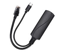 Shanrya Divisor PoE, Mejora la Eficiencia del Trabajo Interfaz RJ45 Adaptador Divisor PoE Activo para Hogares, Escuelas para Oficinas