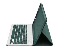 Shanrya Estuche para Teclado de Tableta, Operación Multigesto, ángulo de Visión Ajustable, Inalámbrico, Estuche Magnético para Teclado Verde Oscuro con Cubierta de TPU para Tableta (Sin
