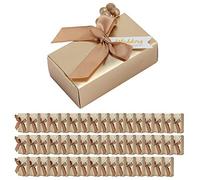 Shanrya Favores de la Boda, Caja de Regalo de Recuerdos, decoración, Grano, cartón, Bowknot, decoración de la Boda para Bodas, Fiestas de cumpleaños,(Wedding Small Red Bow)