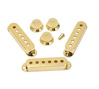 Shanrya Fundas para Pastillas de Guitarra, 48 50 52 Mm Plástico 2T 1V Perillas de Tono de Volumen de Guitarra Dorada para Amantes de la Música