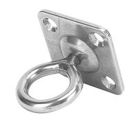Shanrya Ganchos de Techo de Acero Inoxidable, Gancho de Anillos de Placas de Ojo de Almohadilla Impermeable para yate(Hebilla giratoria de Puerta Cuadrada 6MM)