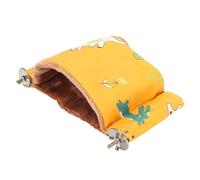 Shanrya Hamaca para Pájaros, Fácil de Instalar, Cómoda Cama de Nido de Pájaro de Doble Capa de Felpa, Hamaca Colgante para Loros (Amarillo)