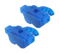 Shanrya Herramienta de Limpieza de Cadena de Bicicleta, Herramienta de Mantenimiento de Limpiador de Cadena de Bicicleta de Ahorro de Esfuerzo ABS Azul para Bicicletas de Montaña