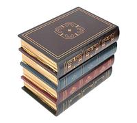 Shanrya Ichiias Decoración Caja Estilo Europeo Vintage Fake Book Storage Box Home Office Shelf Decoration(S)