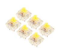 Shanrya Interruptores de Teclado Mecánico, 45 Interruptores de Teclado Estables Universales Silenciosos para Bricolaje para Teclado Mecánico de Juegos (G Amarillo Pro)