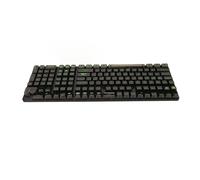 Shanrya Juego de Teclas, Teclas Personalizadas, Fabricación DIY, Diseño Ergonómico de PC de Alta Transparencia, Altura CBSA para Teclado Mecánico (Letras Verdes Transparentes Negras)