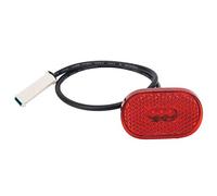 Shanrya Lámpara de freno de la reemplazo rojo de la luz de la cola de la ABS+PC 22g para M365 PRO2