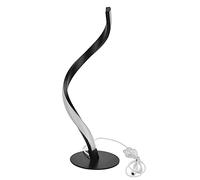 Shanrya Lámpara de Mesa LED, Luz Nocturna de Diseño en Espiral Plug And Play para Sala de Estar para Dormitorio(negro)