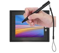 Shanrya Lápiz Capacitivo para Pantalla Táctil Amplia Compatibilidad Lápiz Capacitivo de Oficina Antiarañazos de Alta Sensibilidad Negro con Cable de Resorte.