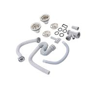 Shanrya Manguera de Desagüe para Fregadero de Cocina, Desagüe Doble Antiobstrucción para Fregadero y Juego de Tubería para Dormitorio