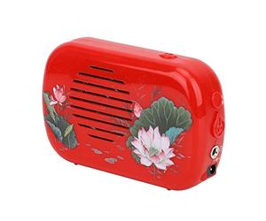 Shanrya Máquina de Buda, máquina de oración budista de energía de CC de soporte de plástico, color opcional para el dormitorio del hogar (granate)