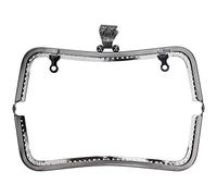 Shanrya Marco de Metal para Monedero, Marco de Monedero con asa en Relieve Retro para Hacer Bolsos para Decorar Carteras para Bolsas con candado(Color de Pistola B01-027-00479)