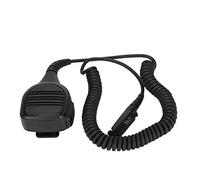 Shanrya Micrófono de Hombro de Mano, Micrófono de Altavoz Remoto ABS Push To Talk Ergonómico con Conector M6 para Ruggeer B8000 para Estalky R887 para F22+