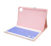 Shanrya Mini Teclado, Mini Teclado Inalámbrico Impermeable de 10 Pulgadas con Cubierta de TPU para Tableta (Rosa)