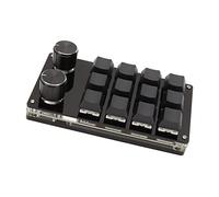 Shanrya Mini teclado, teclado de juego de 12 teclas, 2 botones programables para la edición de vídeo