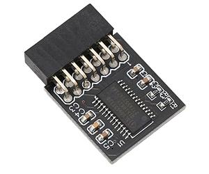 Shanrya Módulo de Seguridad de cifrado TPM 2.0 LPC de 14 Pines TPM 2.0 a 14 Pines Interfaz PCB SPI Ordenador Completo Módulo de Seguridad de cifrado TPM 2.0