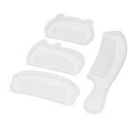 Shanrya Molde de Resina de Silicona de Peine, Molde de Peine de Resina 4 Piezas/Juego Hecho a Mano Epoxi Antiadherente Molde de Silicona con Forma de Peine de bajo Contenido de Carbono, para