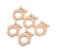 Shanrya Mordedor de Madera para Bebés, Mordedor de Animales para Accesorios de Joyería de Bricolaje, Mordedor de Madera para Bebés de 5 Piezas con 5 Mordedores de Madera para Bebés para Palitos de