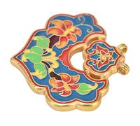 Shanrya Peace Lock Pendant, Colorful Craft Lock Pendant Estilo étnico Chino Colorido Simple para Aniversarios para Bodas(Bloqueo de libélula de crisantemo)