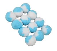 Shanrya Pelota para Masticar Gatitos, Pelotas de Juguete para Gatos, Suave, Elástica, Interactiva, Paquete de 12, Entrenamiento en Interiores (Azul)