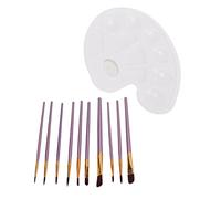 Shanrya Pinceles para Pintura Al óleo, Juego de Pinceles sin ácido, de Madera Muy Duradero, Caja Fuerte sin Veneno con Paleta de Colores para Arte para Pintar para Dibujar