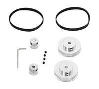 Shanrya Polea de sincronización de aleación de Aluminio, Impresora 3D fácil de Instalar Rueda síncrona de 5 mm de diámetro Tratamiento de oxidación Duradero 20 60 Dientes para 2.4 para