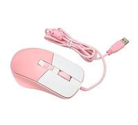 Shanrya Ratón para Juegos, Plug and Play 6 dpi Cool RGB Wired Mouse para Oficina para el hogar Rosa