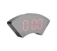 Shanrya Reloj Digital, Reloj Despertador Digital para Dormitorio Reloj Espejo Digital para Dormitorio para Oficina(Rojo)