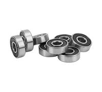 Shanrya Rodamiento ABEC 9, Rodamiento de Bolas 608RS Acero Al Carbono de Alta Precisión Resistencia a la Corrosión de Alta Dureza para Patines (Negro)