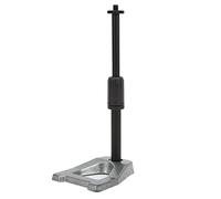 Shanrya Soporte de micrófono, tapa de bastidor de hierro fundido con tornillo de 3/8 pulgadas, soporte de micrófono de escritorio ajustable en altura universal para sala de difusión