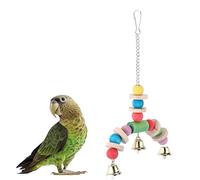 Shanrya Taidda- Juguete Colorido del Juguete de masticación del pájaro de la decoración de la Jaula del pájaro, Juguete Colgante del pájaro, Jaula del pájaro para el pájaro