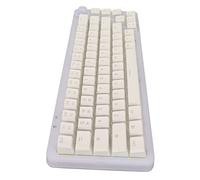 Shanrya Teclado Mecánico para Juegos, Retroiluminación RGB Inalámbrica de 2,4 GHz, Teclado para Juegos con Cable y Botón de Inicio (Interruptor DE Cristal)
