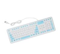 Shanrya Teclado Plegable, Teclado de Silicona Plegable Totalmente Sellado para PC