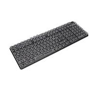 Shanrya Teclas Mecánicas, Diseño Ergonómico, Resistencia Al Desgaste, Teclas Transparentes, Fácil Instalación para Teclado de 132 Teclas y 68 Teclas (Letras Blancas y Negras)